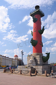 鸡冠摄影照片_俄罗斯圣彼得堡，鸡冠柱