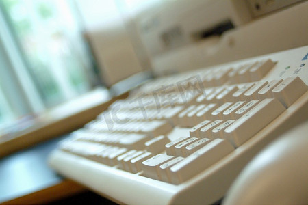 键盘和鼠标的特写。