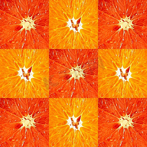 葡萄柚和橙色特写背景