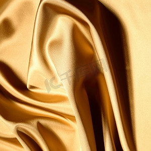 金色纺织品背景特写