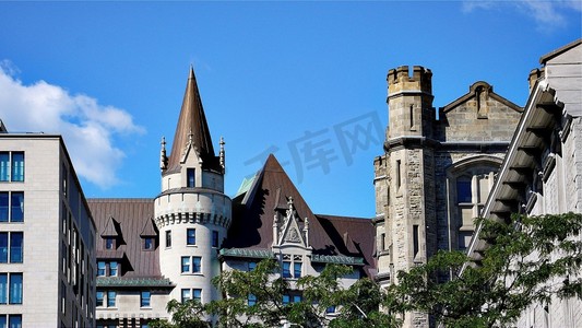 加拿大城市，劳里埃城堡酒店-加拿大渥太华地标性建筑。