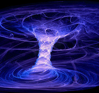 蓝色能量龙卷风-高质量和非常详细的计算机生成图像
