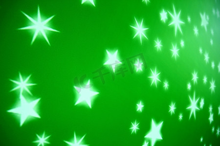 绿色星光抽象背景