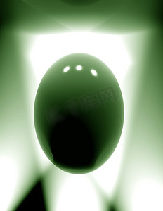 3d抽象绿色复活节彩蛋