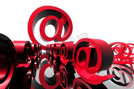 接收电子邮件角色3D抽象邮件概念
