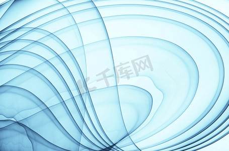 抽象蓝色曲线-高质量渲染图像背景图画背景素材