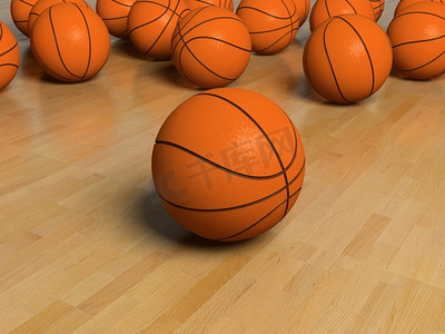 篮球比赛Ball Over the White BachGround(3D)