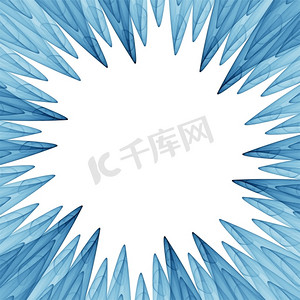 抽象框-蓝色冰花