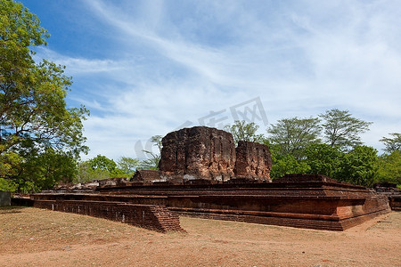 古代皇宫遗址。波洛纳鲁瓦，斯里兰卡