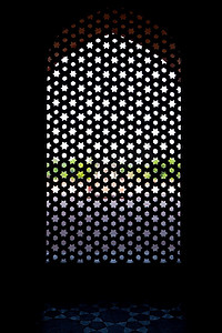 纱窗摄影照片_胡马云和锐利的大理石雕刻纱窗；S墓，印度德里