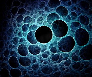 蓝色晶格背景摄影照片_高品质计算机生成的海绵图案