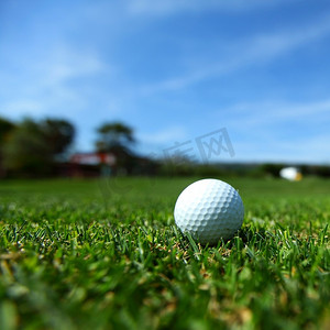 六一课程摄影照片_高尔夫球在球场上