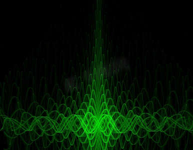 绿色电脑背景摄影照片_绿色示波器背景-高质量渲染