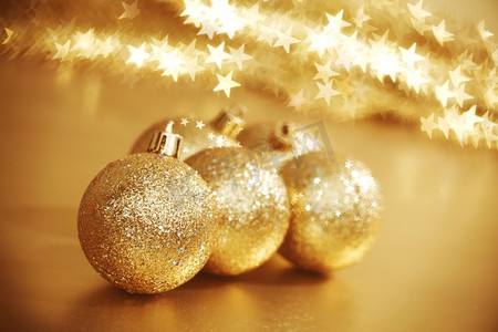 金星波克背景下的金色圣诞舞会
