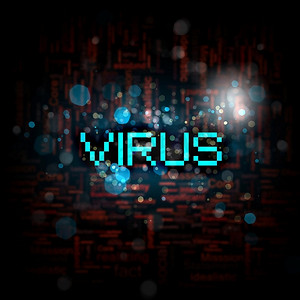 带病毒字样的计算机病毒检测符号插图