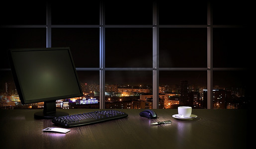 下载晚间办公室的夜景摄影个人vip和企业vip免费下载办公室夜景摄影