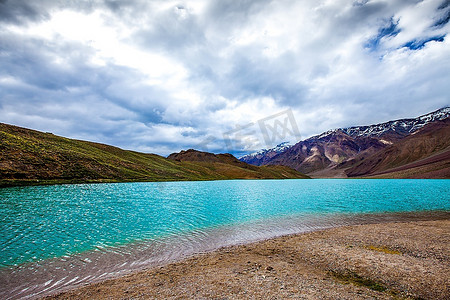 lake Chandra Taal Spiti Valley，喜马偕尔邦，印度