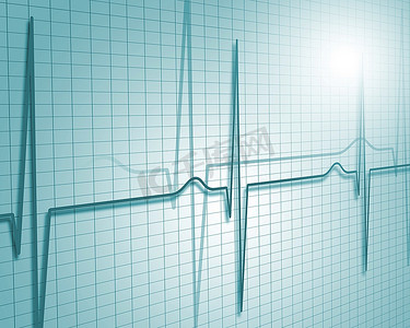 有心跳/脉搏和心率监测器符号的医学背景