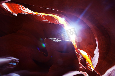 山水人摄影照片_美国的羚羊峡谷