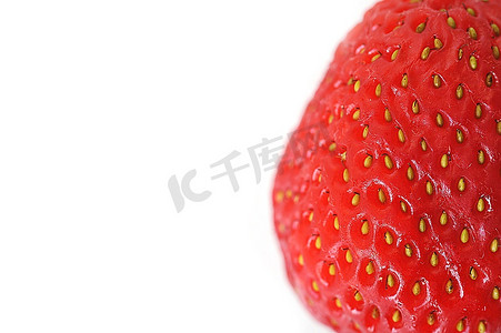 白色上的草莓草莓红色草莓