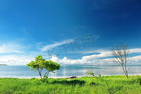 菲律宾偏远岛屿美丽的荒野海滩