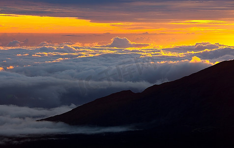 从夏威夷毛伊岛上的Haleakala看风景