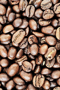 咖啡豆关闭作为背景