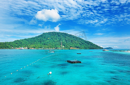 大海旅行摄影照片_马来西亚Perhentian群岛美丽的海景