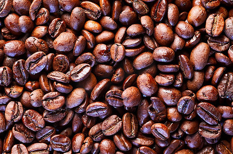 烘焙咖啡豆的俯视图