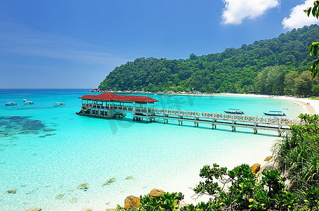 马来西亚Perhentian群岛美丽的海滩