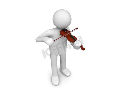 《小提琴手》(3D白底隔离人物系列)