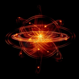 原子图像火焰特效光绘