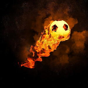 足球着火了