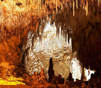 德尔福的考古遗址摄影照片_美国卡尔斯巴德洞穴国家公园