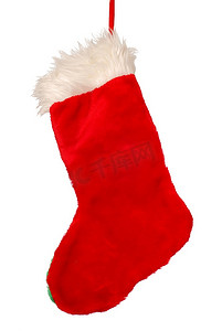 与白色隔绝的圣诞长袜