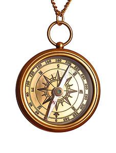 经度摄影照片_白色隔绝的古董黄铜指南针