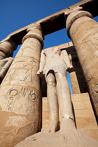 埃及人摄影照片_卢克索的雕像