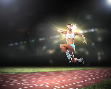 活跃的年轻女子健康身体美丽生活