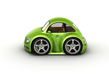 绿色汽车原创设计(花式3D隔离汽车系列)