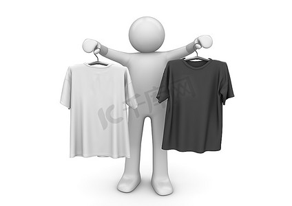 衣架上的两件T恤-生活方式系列