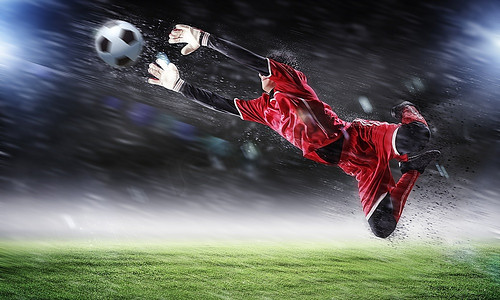 守门员接球虫子卡通动漫少年足球比赛