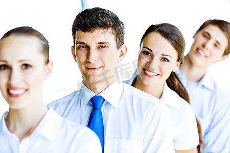 商务团队合照人脸