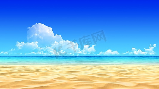 田园诗般的热带沙滩背景。无噪音，干净，非常详细的3D渲染。休息、放松、度假、水疗、度假村设计理念。