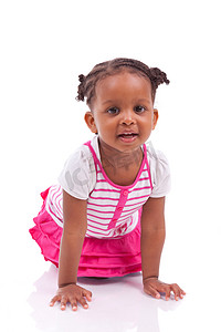 可爱小非洲裔美国女孩-黑色儿童