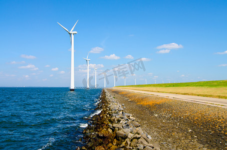 风科技摄影照片_风能源风车