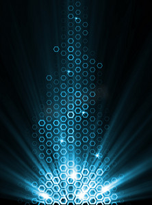 科技蓝色会议摄影照片_灯光效果的抽象插图