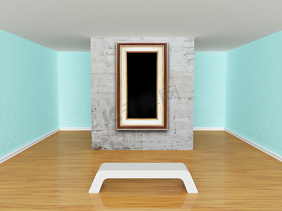 画廊的大厅与板凳