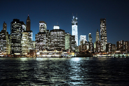 滨水摄影照片_纽约城之夜
