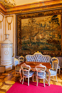 萨尔茨摄影照片_内部的宫殿在奥地利萨尔茨堡
