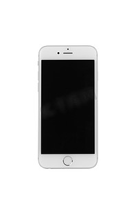 White iPhone 6 from front view on white background